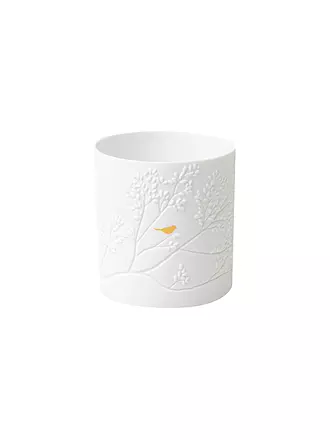 RAEDER | Teelichthalter GOLDVOGEL 6,5x7cm Weiss | 